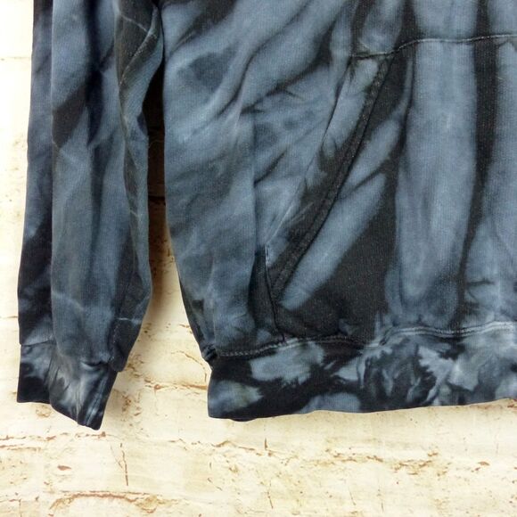 Colortone Rick & Morty Hoodie Mens S Blue Black Tie-Dye Graphic Pullover Sweater - Picture 7 of 12